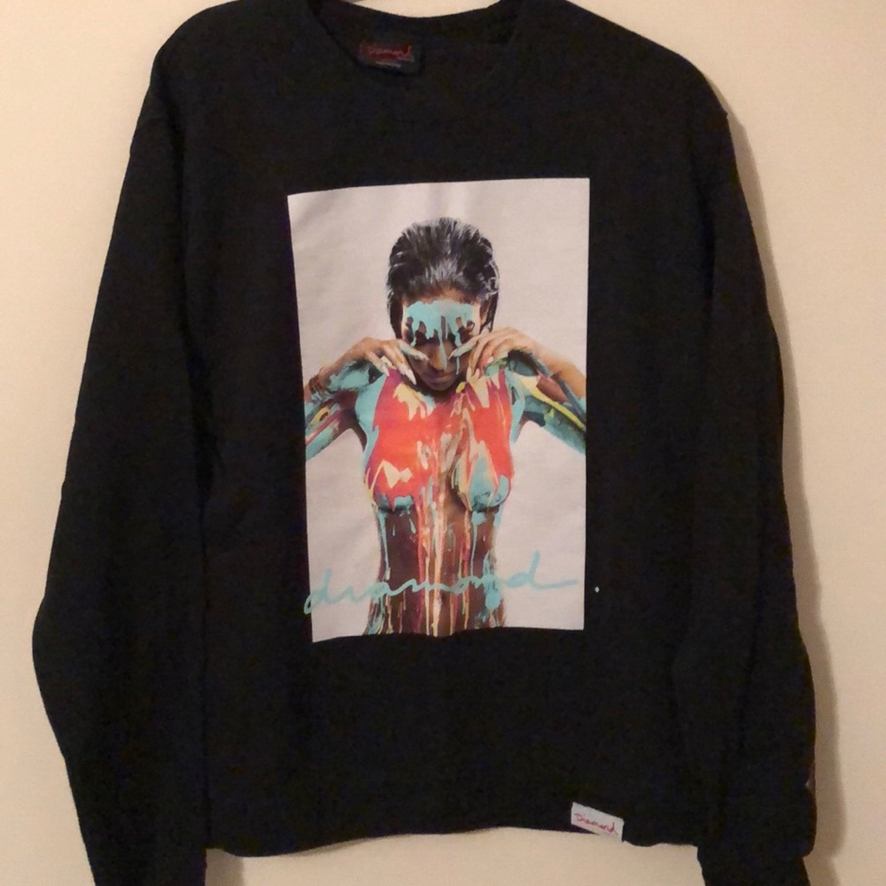 Men’s Diamond Supply Black Sweatshirt Size Medium